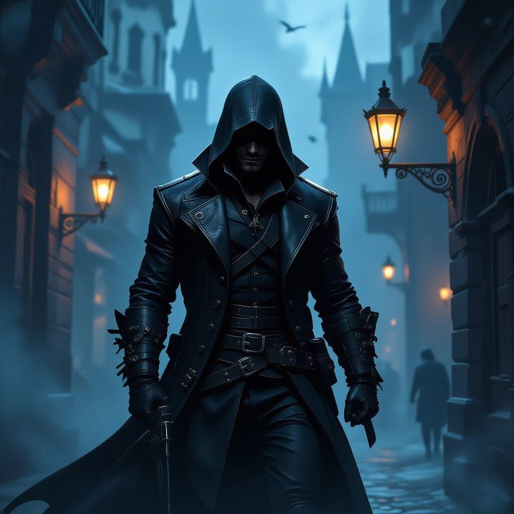 Master Thief in Gothic City Shadows
