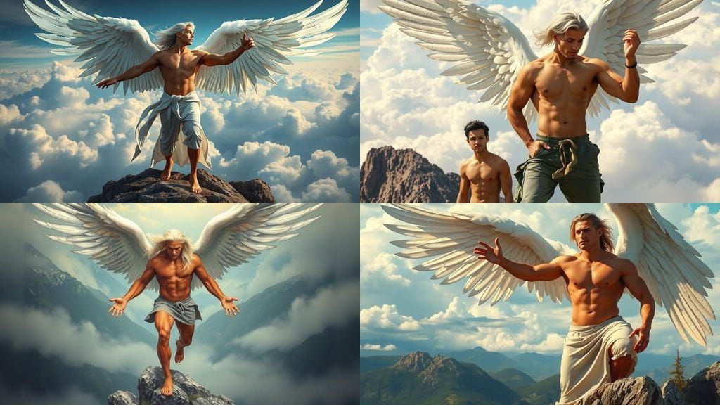 Angelic Savior Overlook in Detailed Comic Book Art