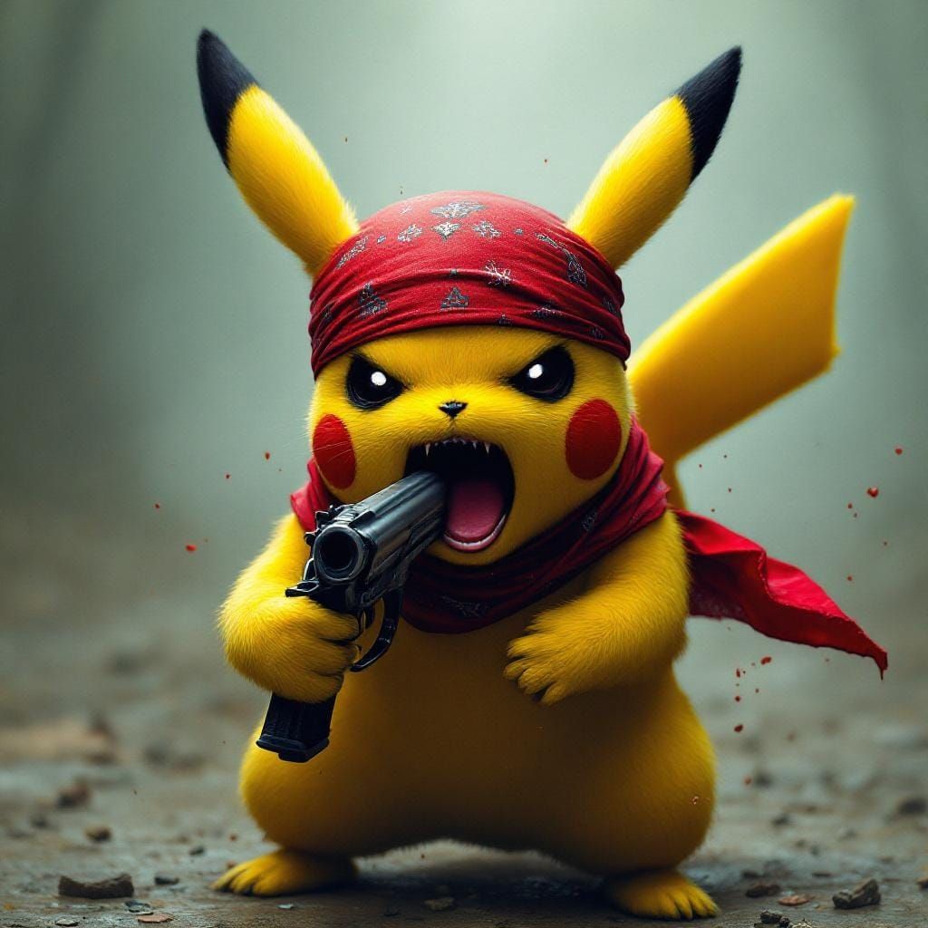 Pikachu's Gritty Stand: A Comic Book Style Image