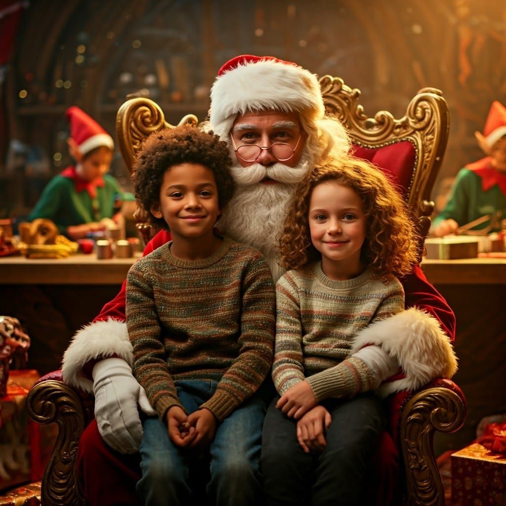 Whimsical Winter Wonderland Scene in Claymation Style