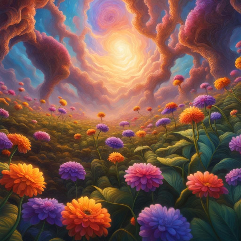 Dreamscape Flowers: Neoplasticism in Unreal Engine