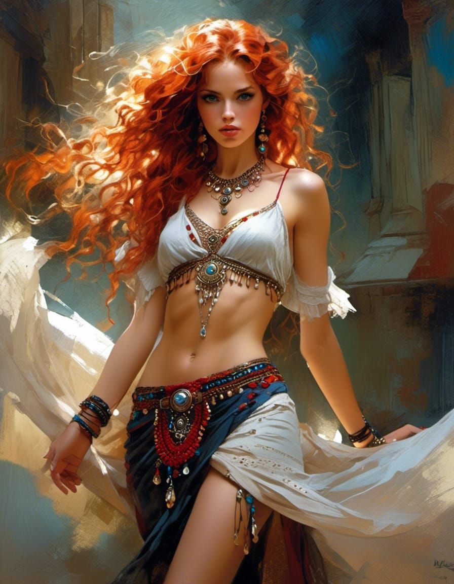 Belly Dancer in Anna Razumovskaya Style