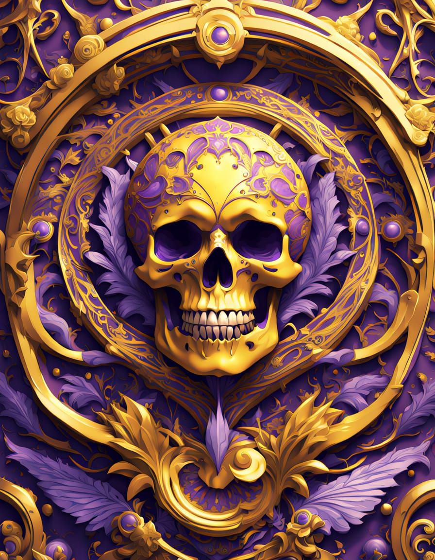 Ornate Dragon Skull Tome in Dark Fantasy Style