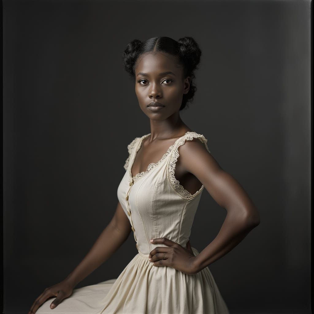 Elegant Woman in Vintage Portrait Style