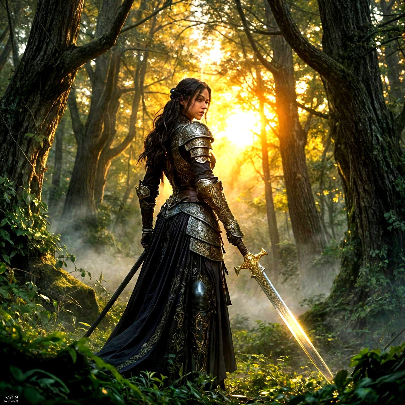 A mystical female warrior,Golden Hour Moments.....