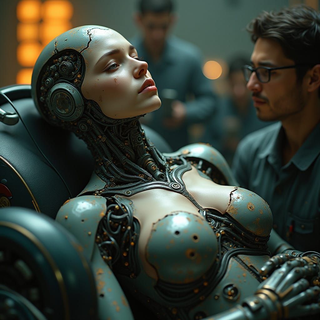 A Broken Android Begs for Mercy in a World of Steel