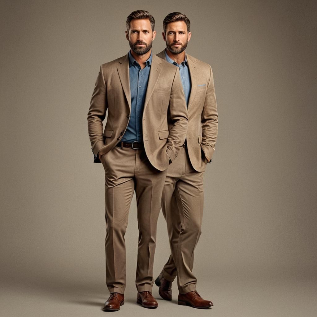 Hyperrealistic Image of Athletic Man in Business Casual