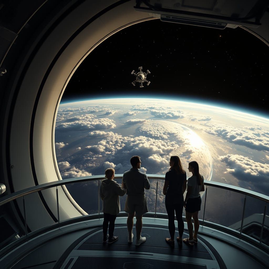 Family Observes Their New Home from Space in Photorealistic ...