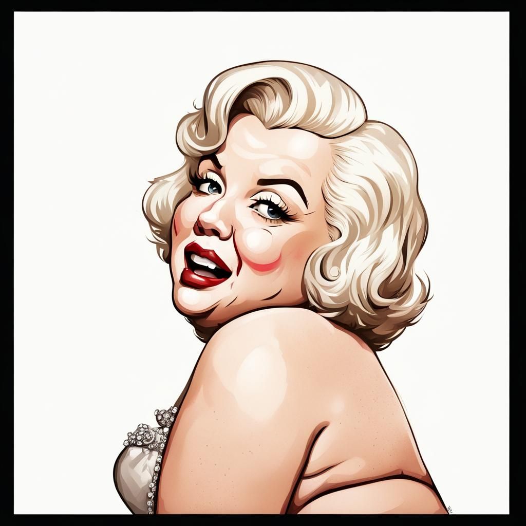 Chibi Marilyn Monroe Portrait: Goofy and Hilarious