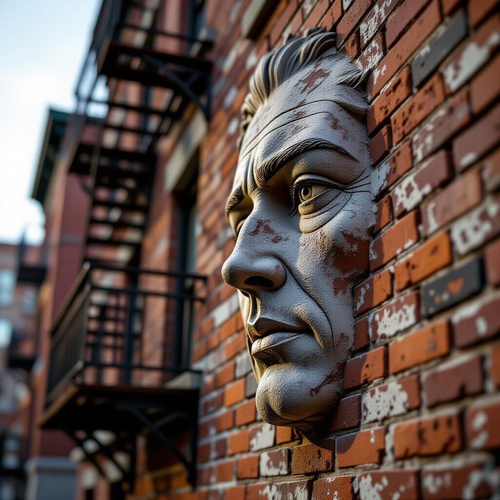 Macro Photograph of Weathered City Building Facade