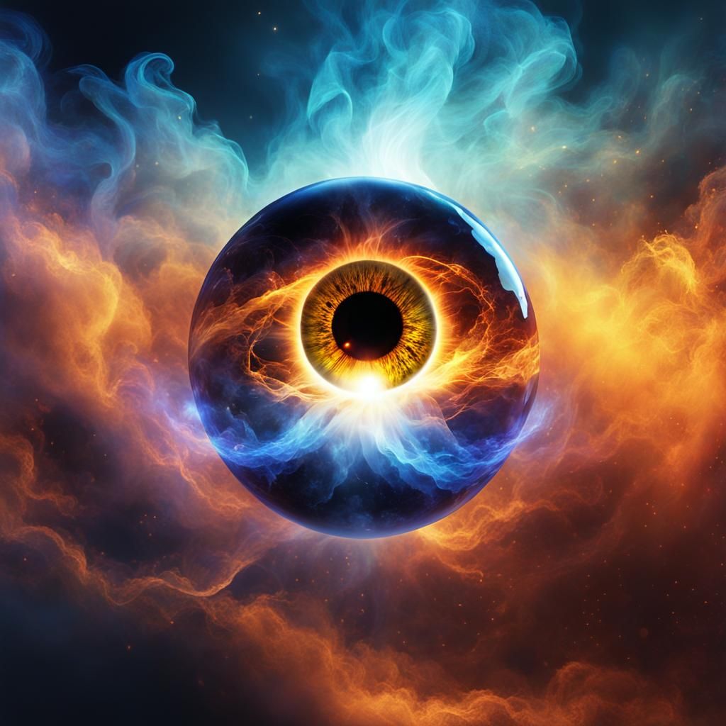 Magical Eyeball Drifting in Ethereal Realm