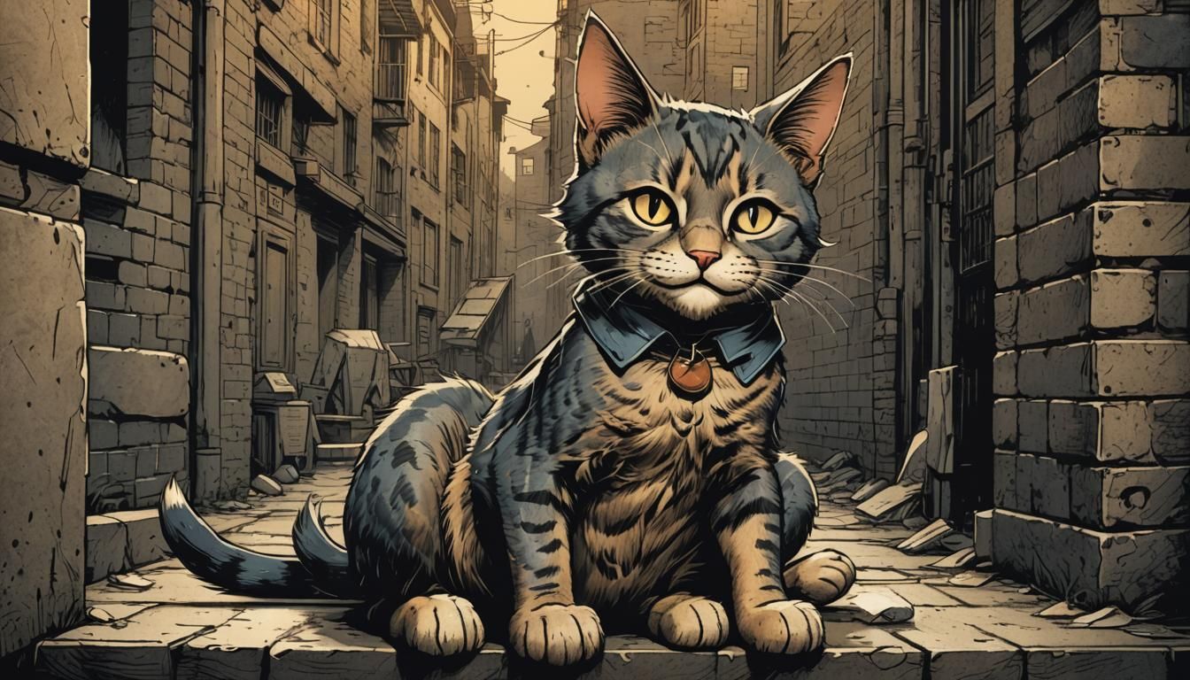 Topcat Illustration in Vintage Comic Style