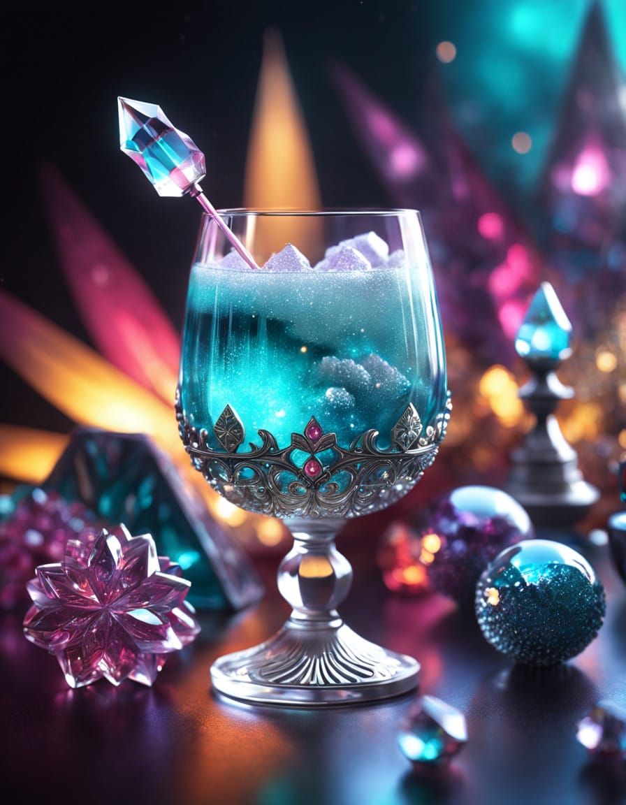 retro illustration, glassware, rock candy