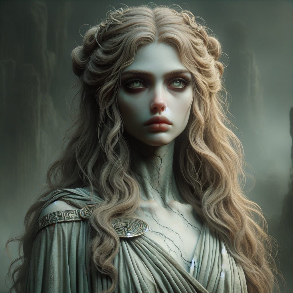 Achlys: Greek Goddess of Misery in Digital Matte Painting