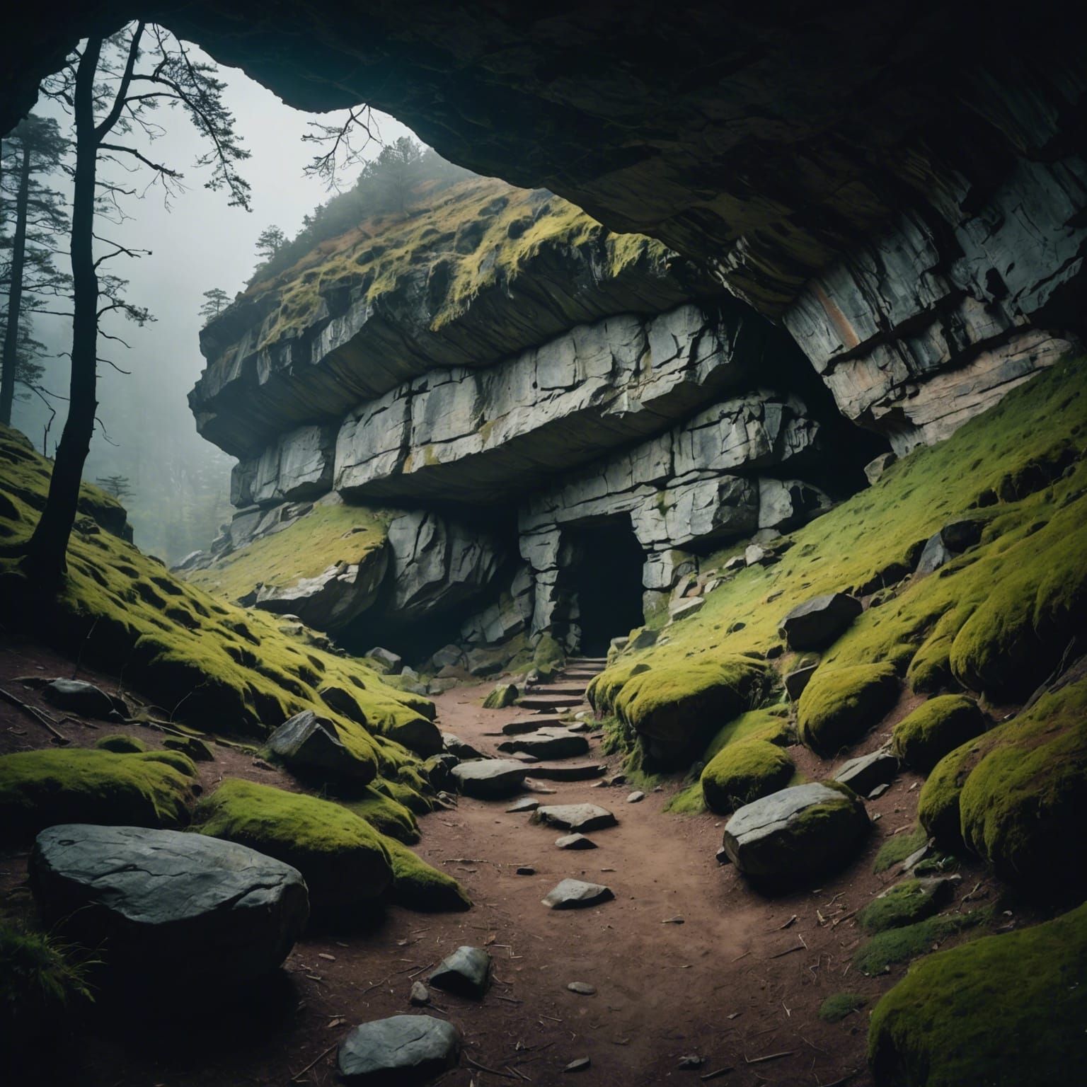 Eerie Cave Hidden in Misty National Park