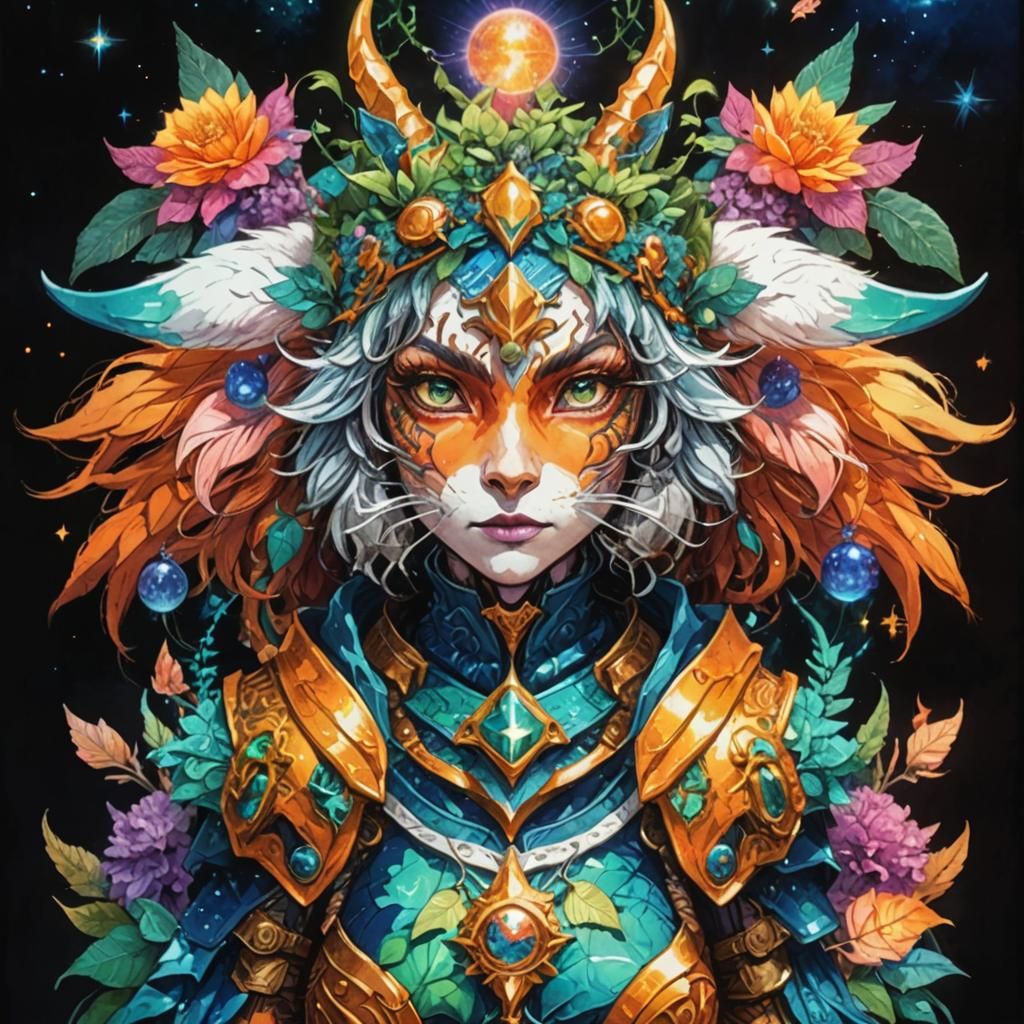 Epic Medieval Fantasy Heroine in Vibrant 80s Anime Style