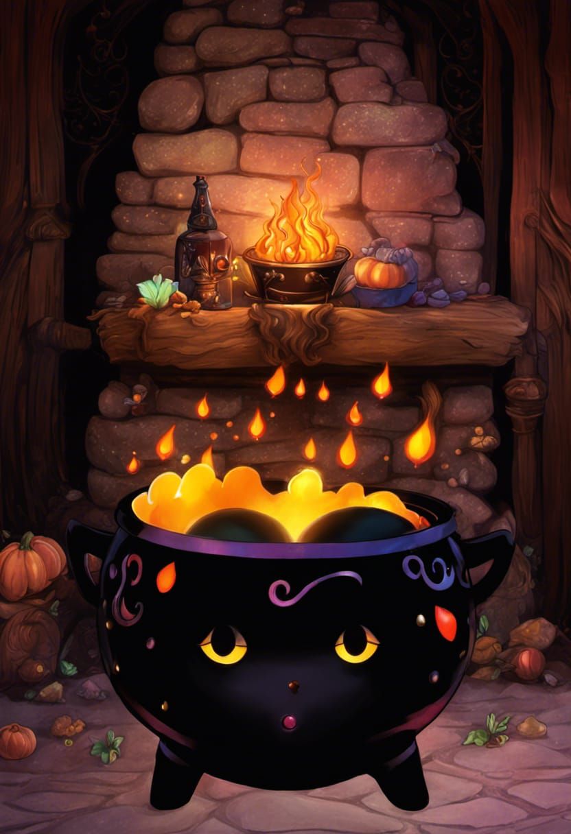 Cute Cauldron with Butterbeer