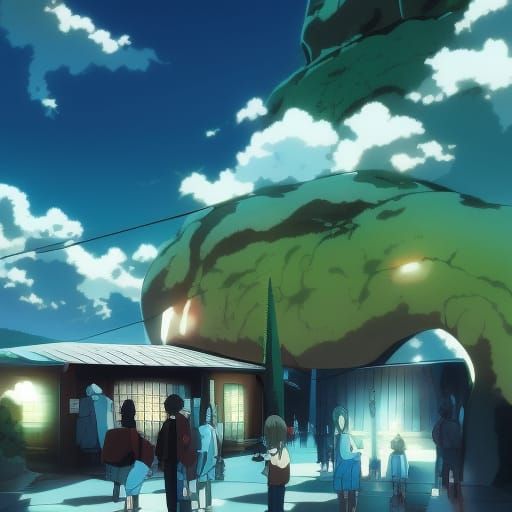 Brainwashed Person in Studio Ghibli Anime Style