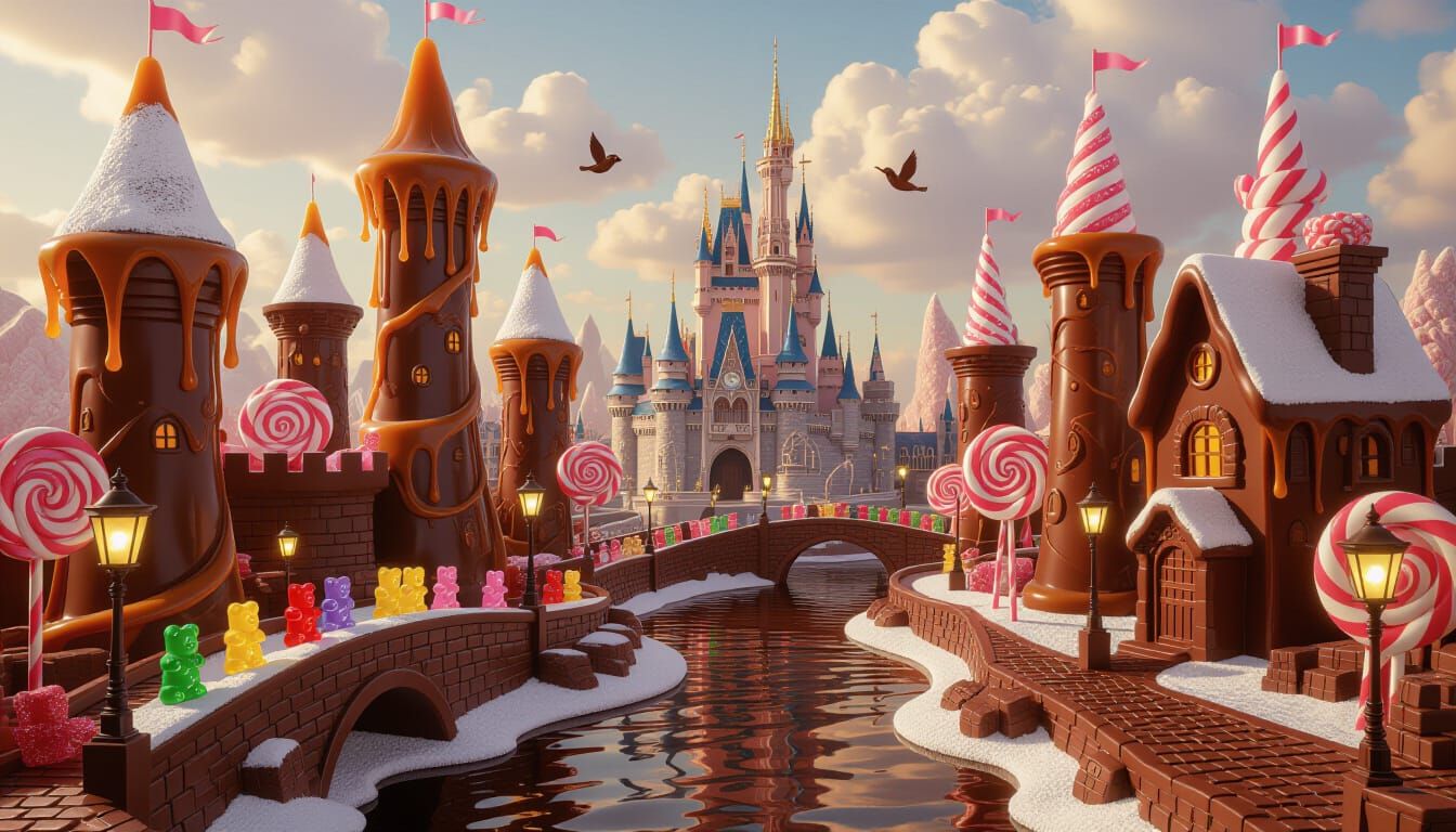 Edible Chocolate City: A Whimsical Candy Metropolis