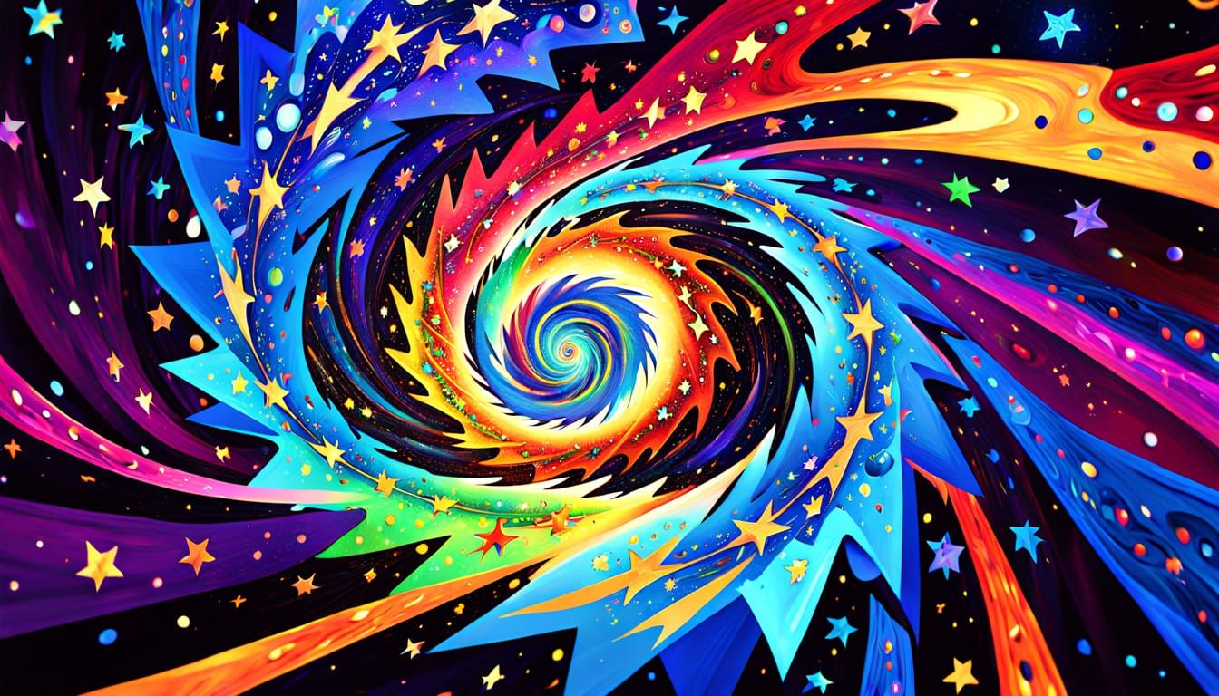 Cosmic Stars Journey Through a Deep 3D Vortex