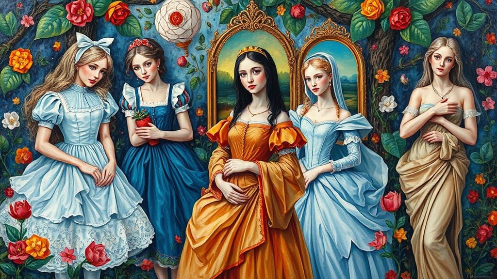 Fairy Tale Icons in a Neo-Impressionist Style