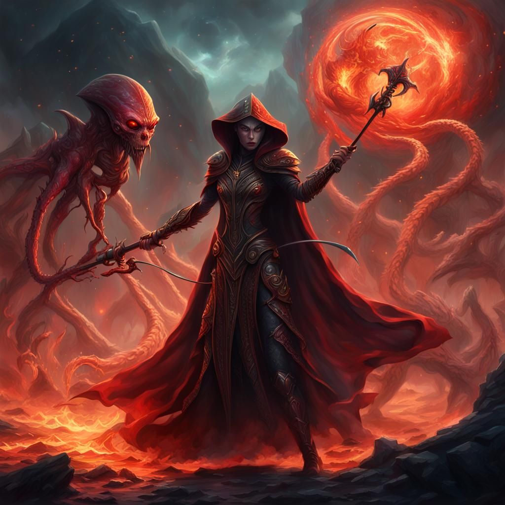 Sci-Fi Alien Battle on Ethereal Planet