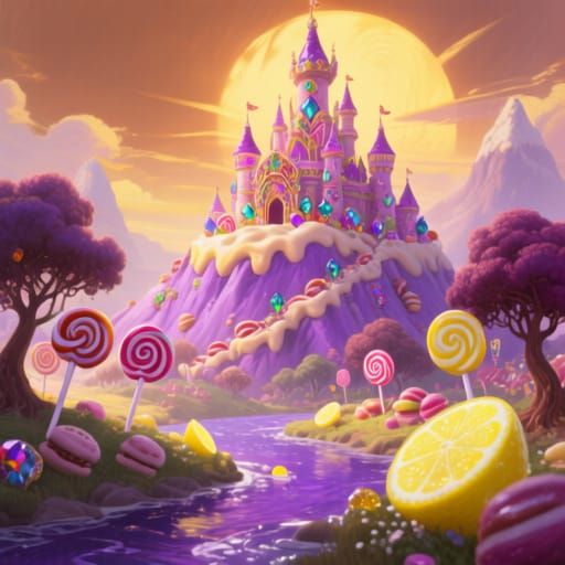 Fantasy Hard Candy Castle in Vibrant Jewel Tones