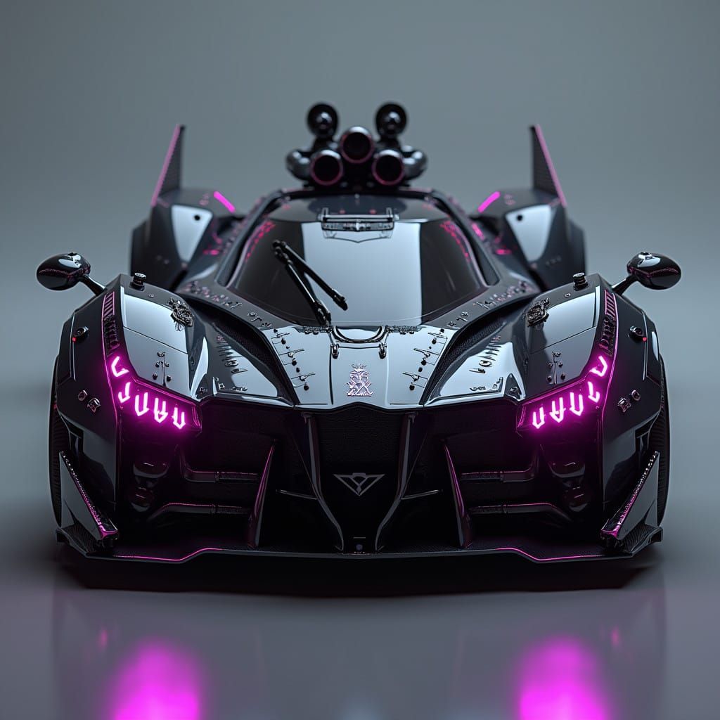 Cyberpunk Armored Car in Futuristic Metropolis Style