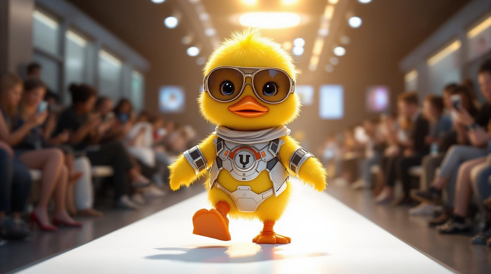 Futuristic Duckling Cosplay Struts Down the Runway