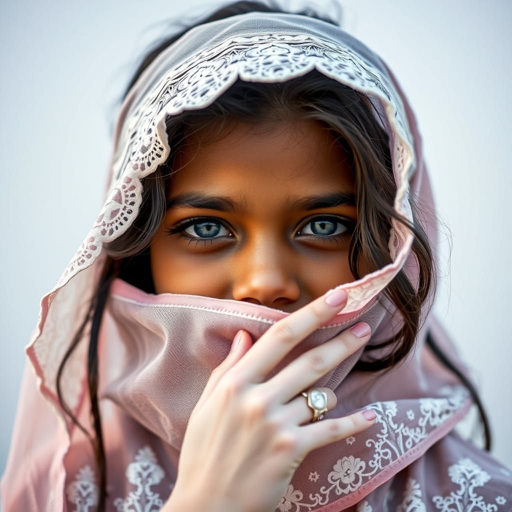 Hyperrealistic Portrait of an Indian Teen Girl