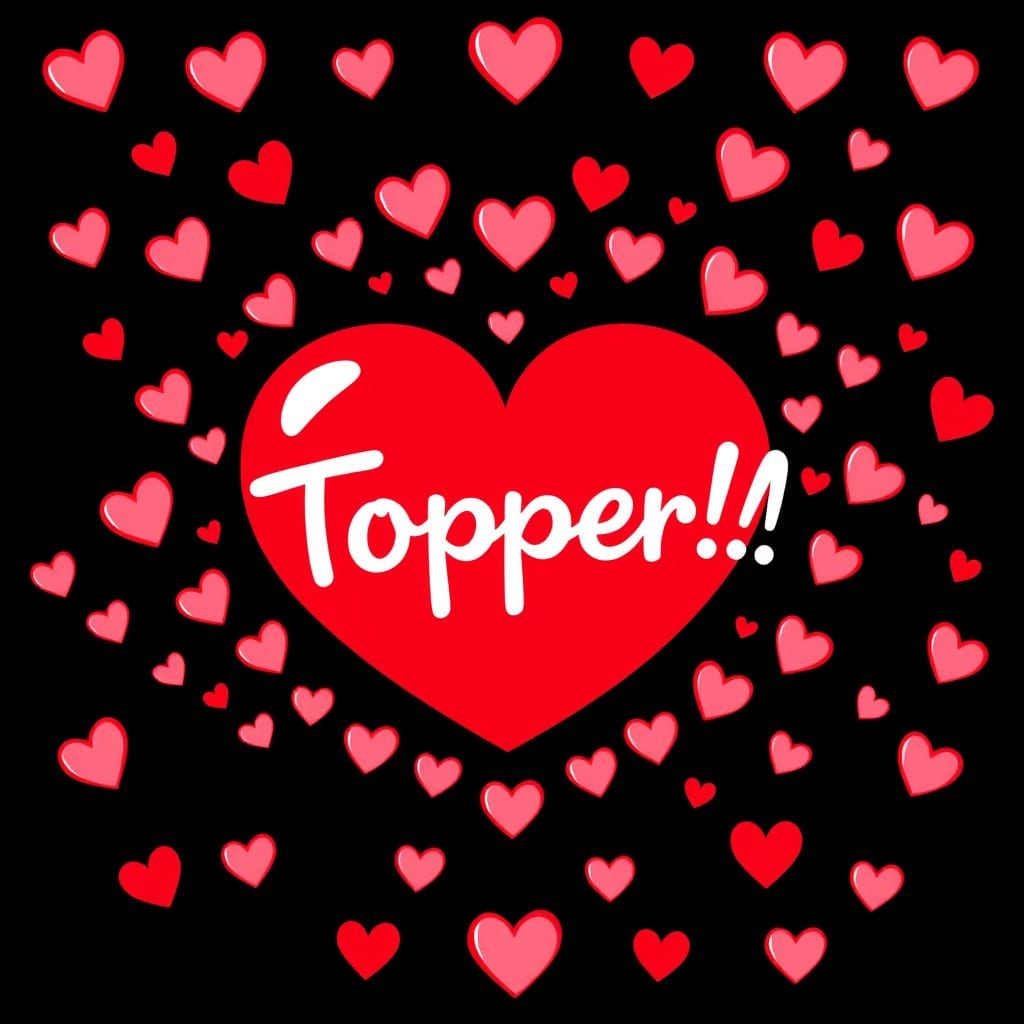 Charming Red Heart with Hearts, Pop Surrealism Style