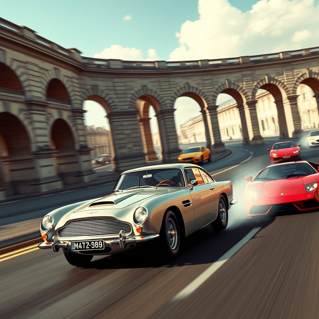 James Bond's Aston Martin Chase in Paris