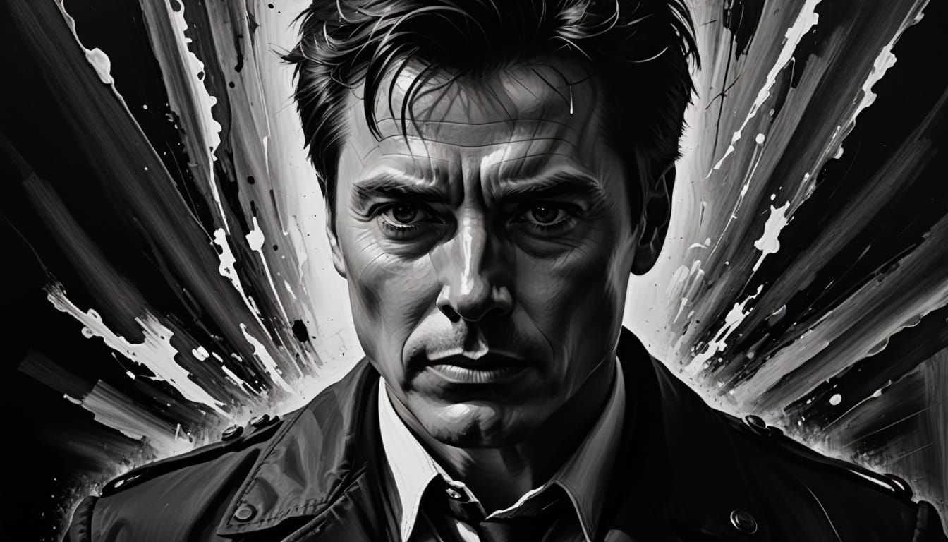 Abstract Expressionist Portrait of Captain Jack Harkness