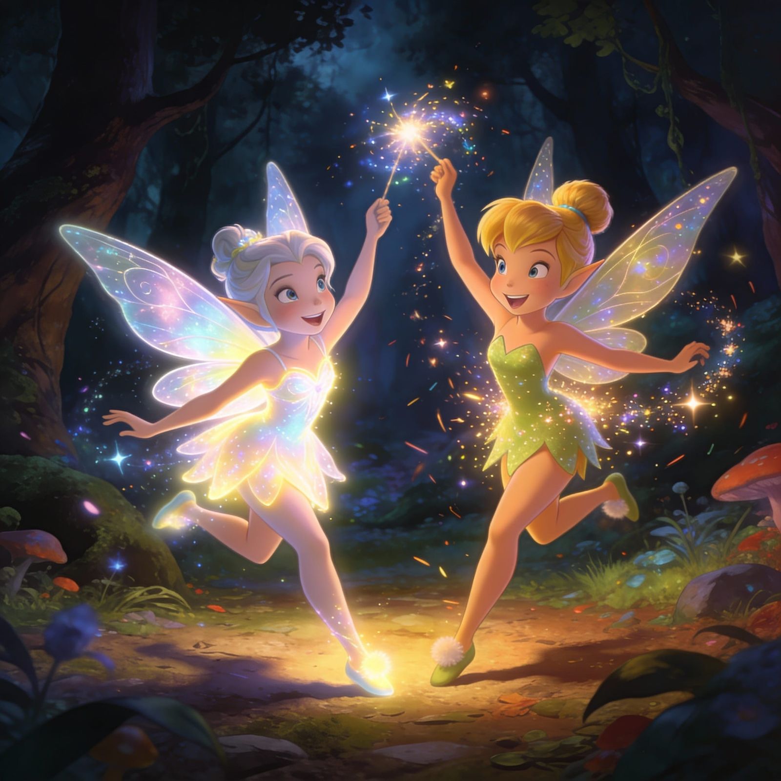 Fairies Casting Spells in Enchanted Forest
