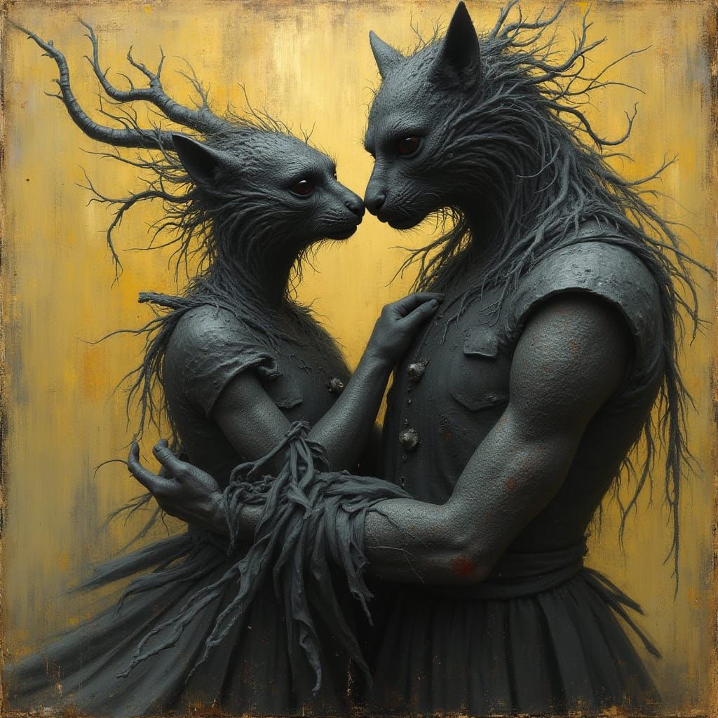 Surreal Figure in Cosmic Dreamscape