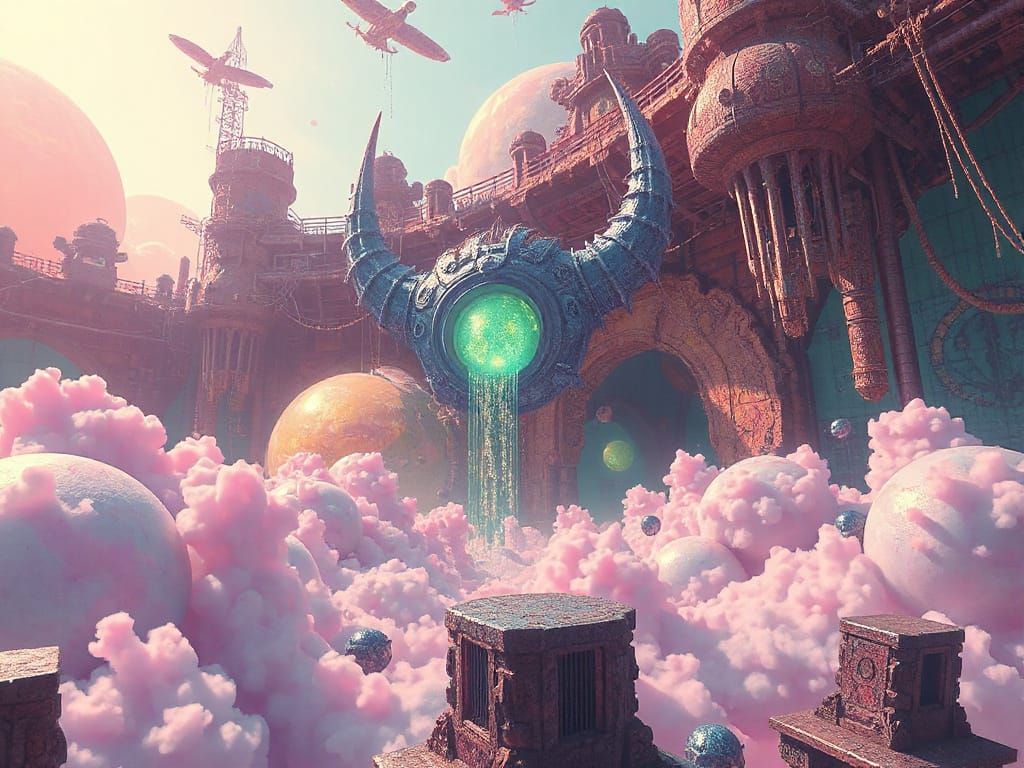 Surreal Phenomenon with Ethereal Textures in Digital Art