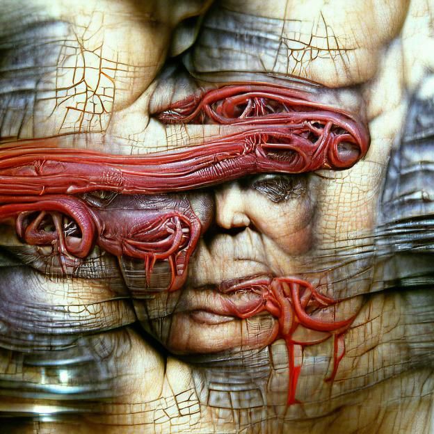 Hyperrealistic Blood Vessels in Renaissance Style