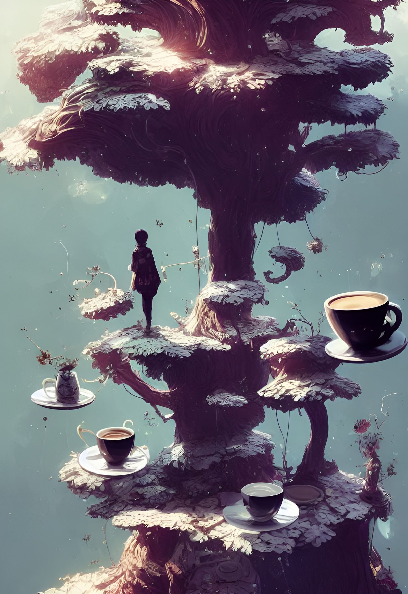 Coffee Bean Tree Digital Illustration