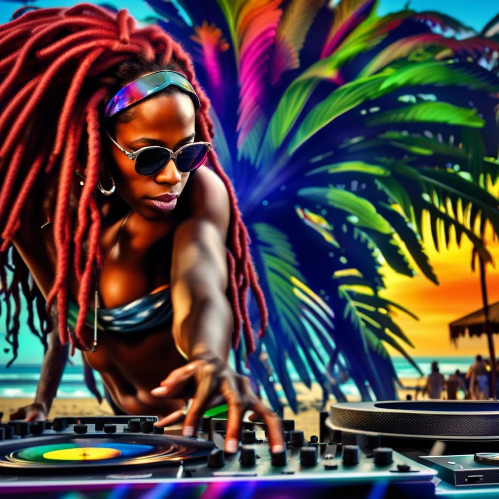 Reggae DJ at Summer Beach Party