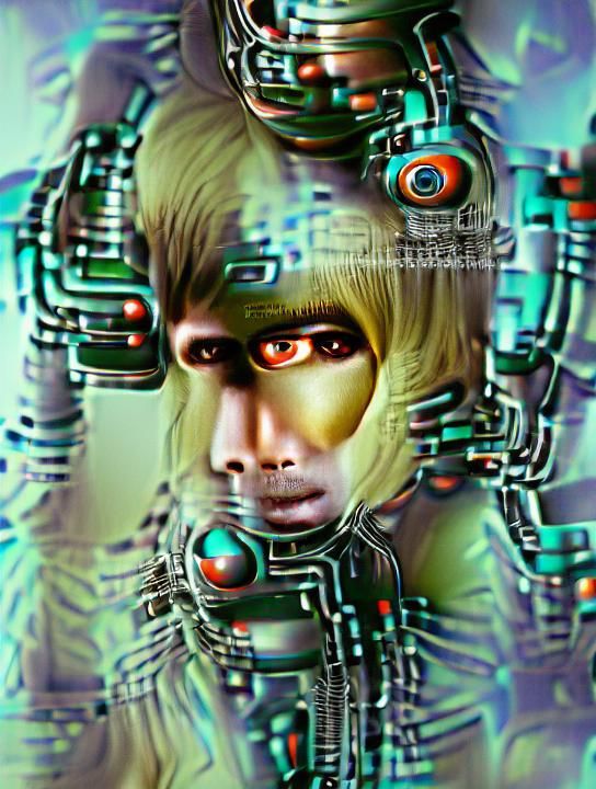 Retro Sci-Fi Cybernetic Humanoid Photo Illustration