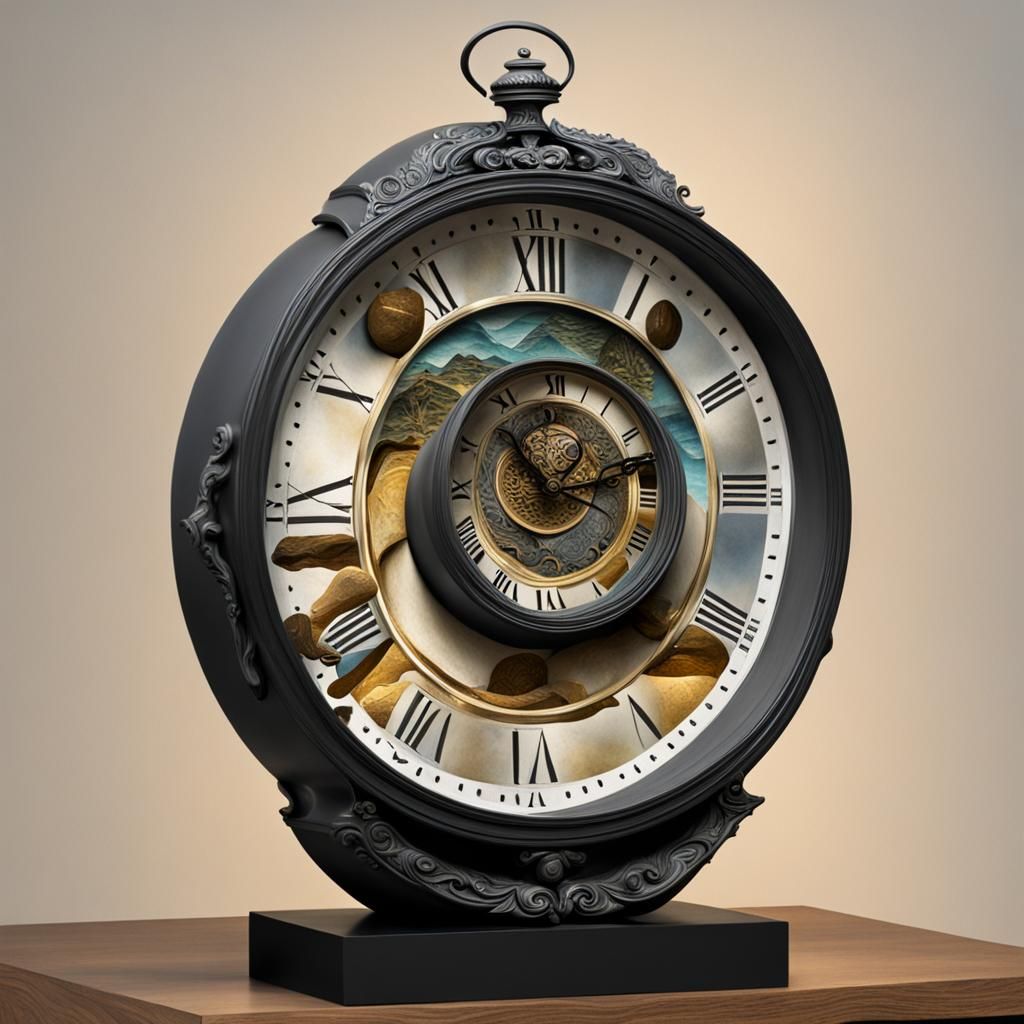 Surreal 3D Sculpture: The Illusion of Time