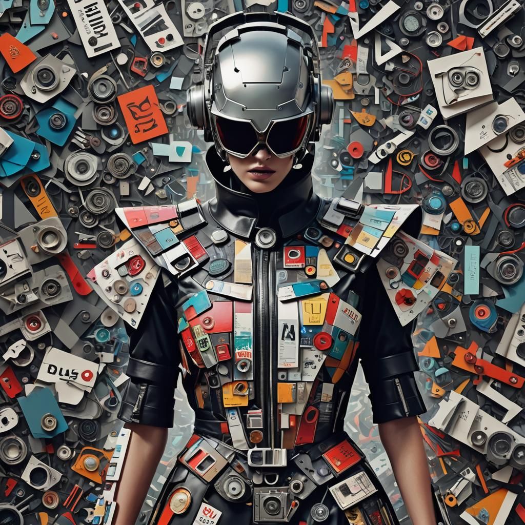 Futuristic Robot Mask Fashion Runway Collection