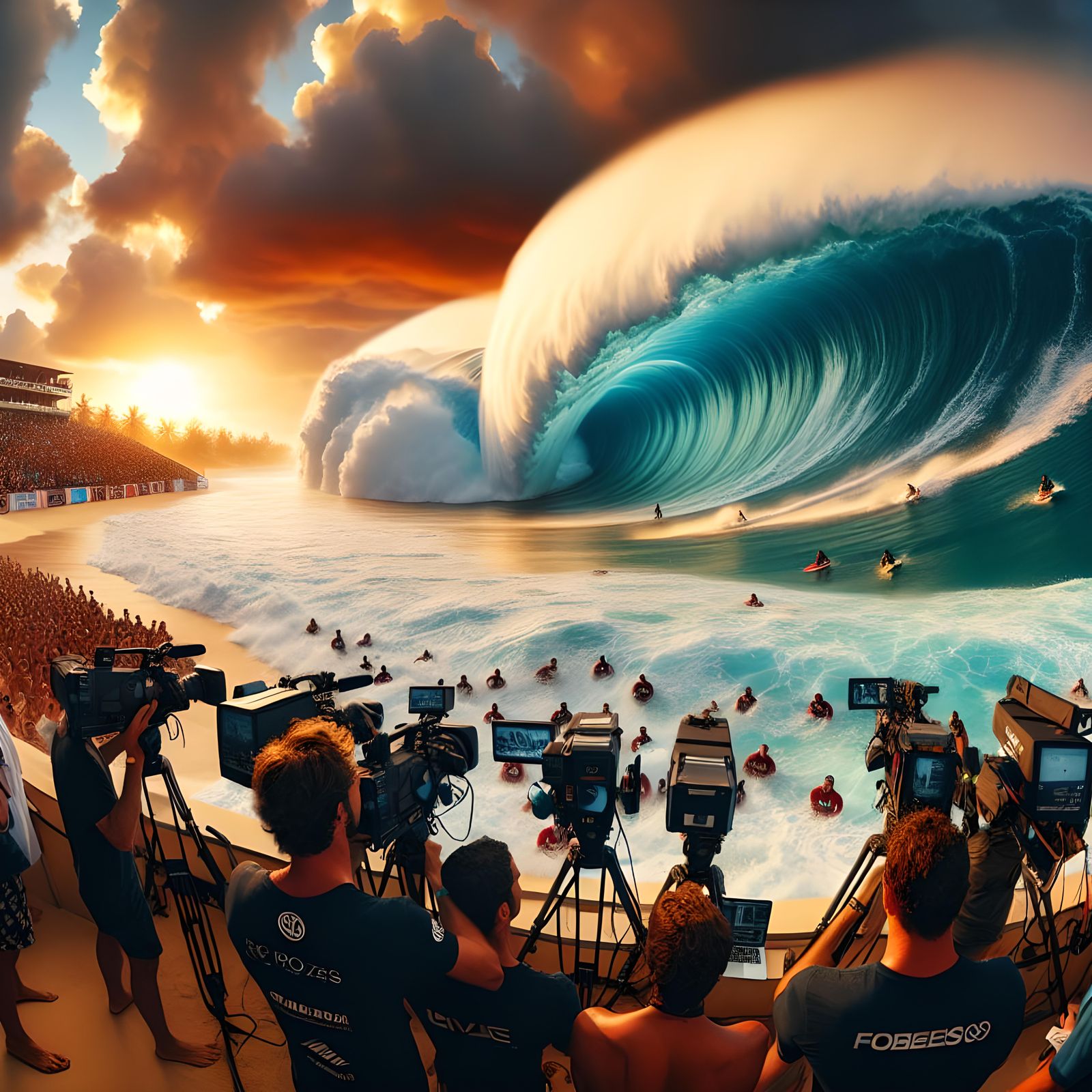 Big Wave Surfing Contest