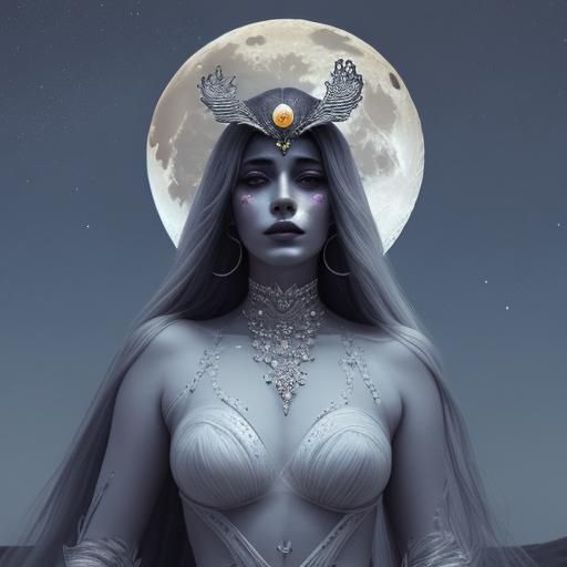 Ethereal Moon Woman: Celestial Feminine Energy