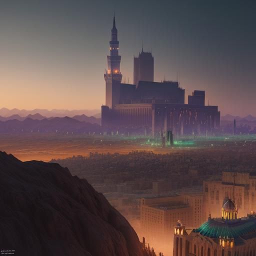 Detailed Matte Painting of Medina in 8k