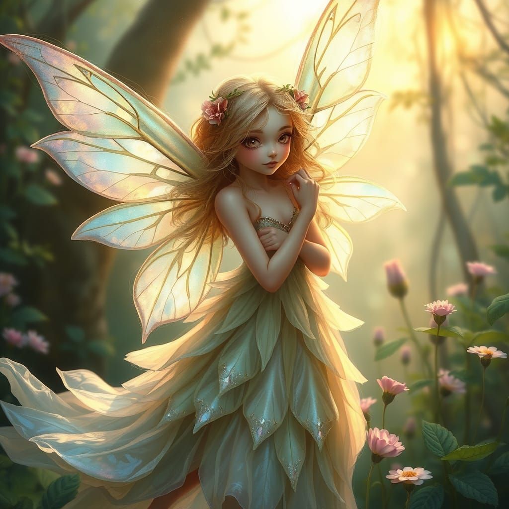 Whimsical Fairy in Enchanted Forest