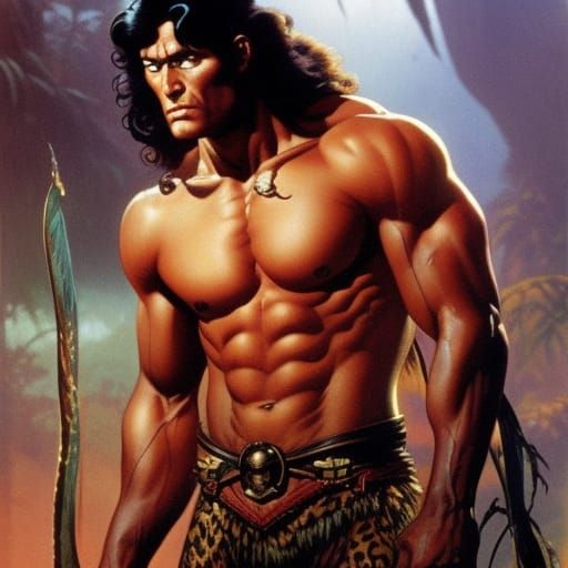 Tarzan Portrait in Dynamic Lighting Style