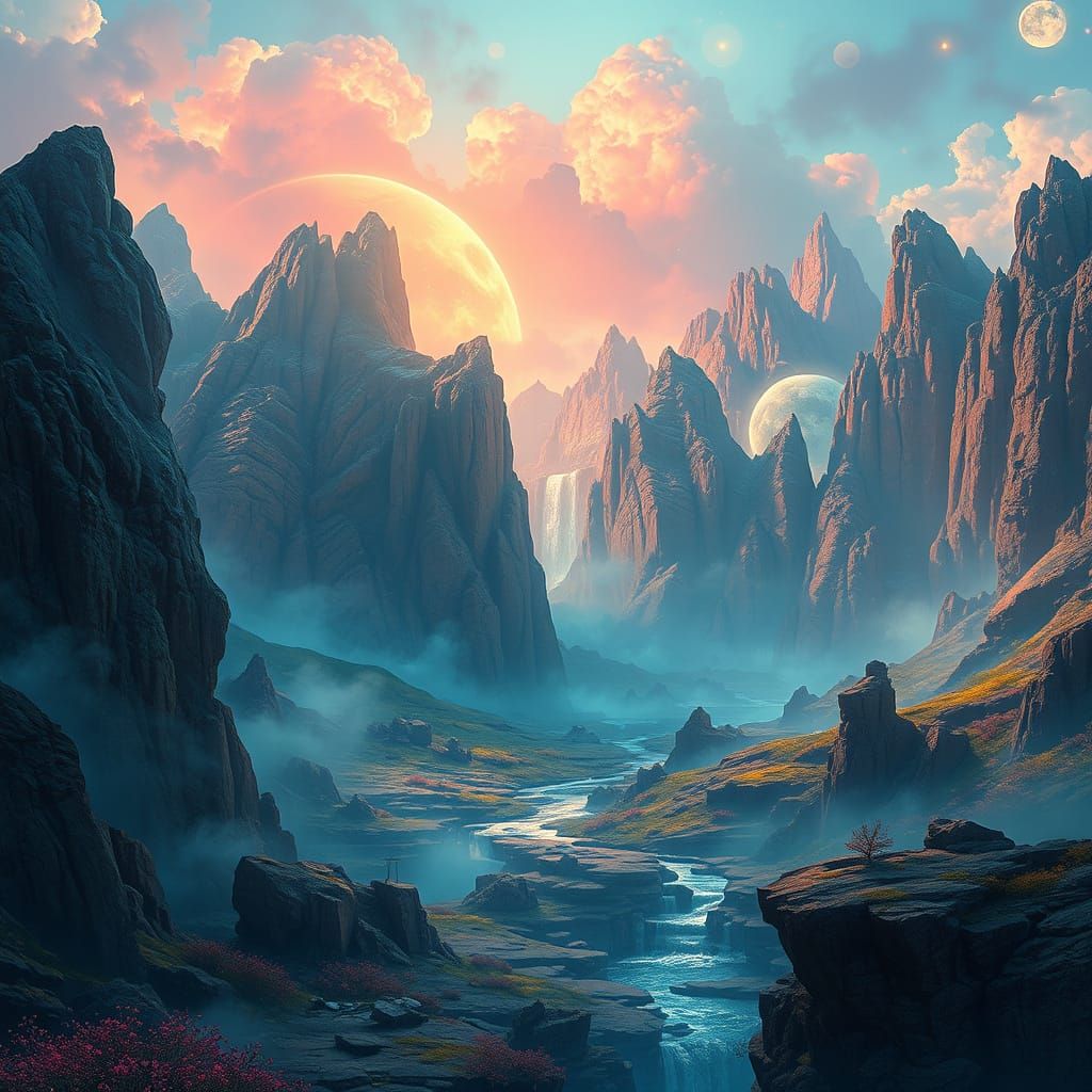 Mesmerizing Surreal Fantasy Landscape