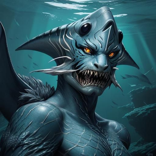North Enkonian merman smiles for portrait