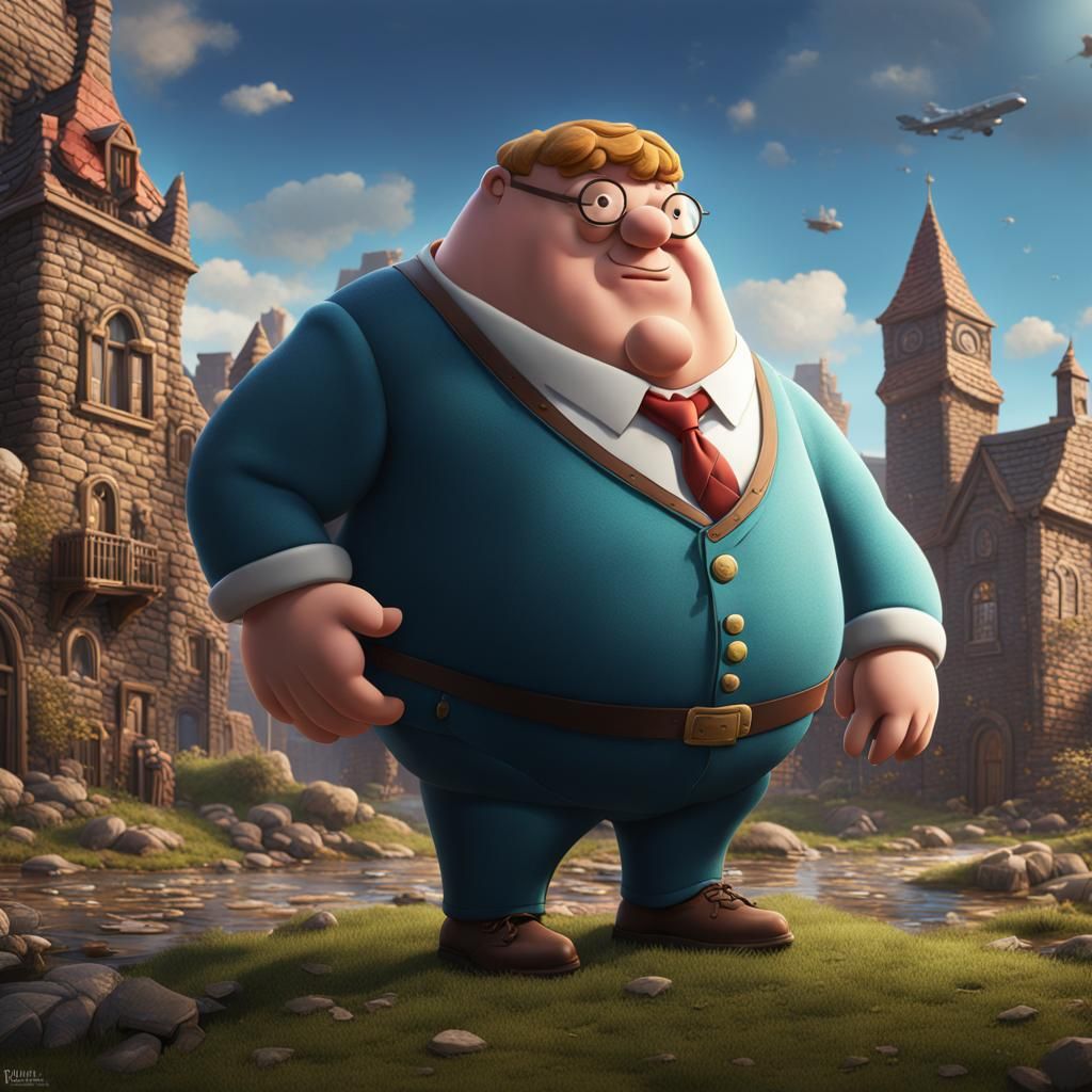 Detailed Peter Griffin Fantasy Concept Art